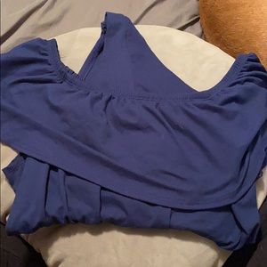 Navy blue off the shoulder body suit